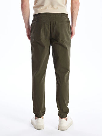 XSIDE Haki Slim Fit Gabardin Erkek Jogger Pantolon