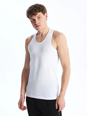 LC WAIKIKI Beyaz U Yaka Penye Erkek Atlet 2'li