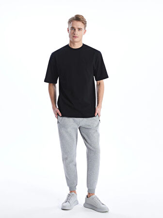 LCW Casual Gri Slim Fit Erkek Kalın Eşofman Altı