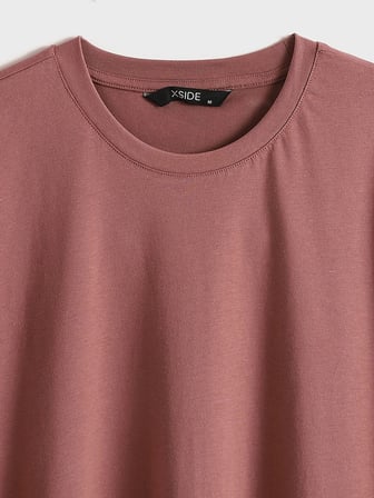 XSIDE Pembe Bisiklet Yaka Kısa Kollu Renk Bloklu Penye Erkek Tişört