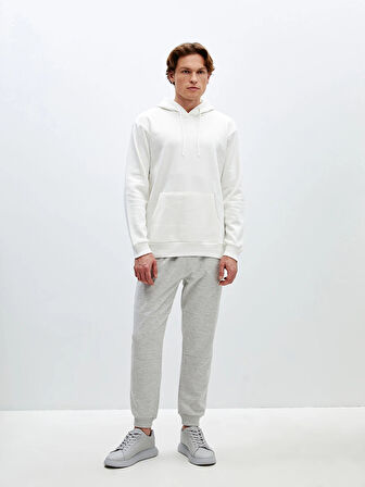 LCW Casual EKRU Uzun Kollu Erkek Kalın Hoodie
