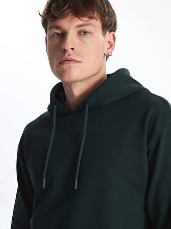 LCW Casual YEŞİL Uzun Kollu Erkek Kalın Hoodie