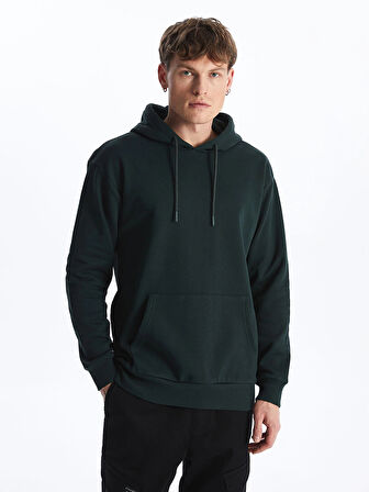 LCW Casual YEŞİL Uzun Kollu Erkek Kalın Hoodie