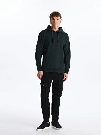 LCW Casual YEŞİL Uzun Kollu Erkek Kalın Hoodie