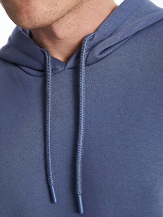 LCW Casual İNDİGO Uzun Kollu Erkek Kalın Hoodie