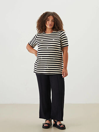 LCWAIKIKI Classic Siyah Beli Lastikli Kadın Pantolon