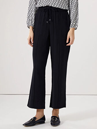 LCWAIKIKI Classic Siyah Beli Lastikli Kadın Pantolon