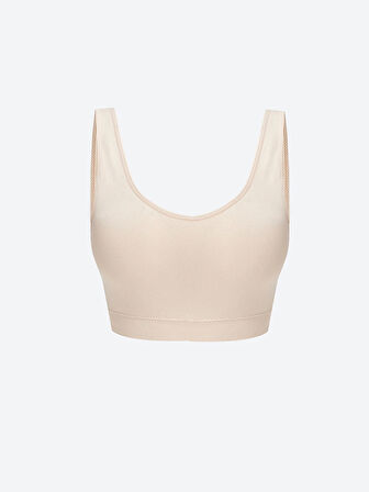 LCW DREAM Pembe Balensiz Dolgusuz Düz Seamless Sporcu Sütyen