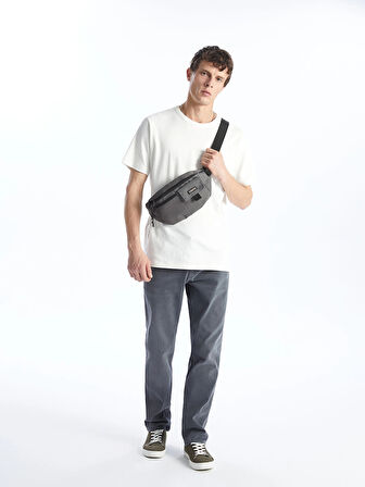 LCW ACCESSORIES GRİ Çok Bölmeli Erkek Göğüs Çantası