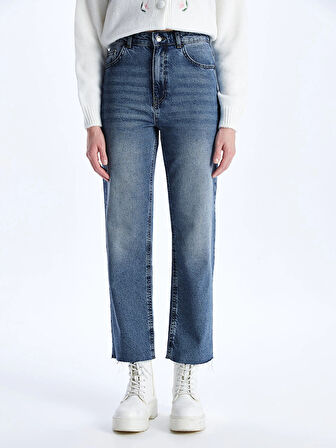 LCW Jeans İNDİGO Straight Fit Kadın Jean Pantolon