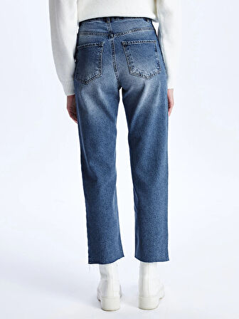 LCW Jeans İNDİGO Straight Fit Kadın Jean Pantolon
