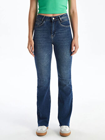LCW Jeans İNDİGO Mars Flare Kadın Jean Pantolon