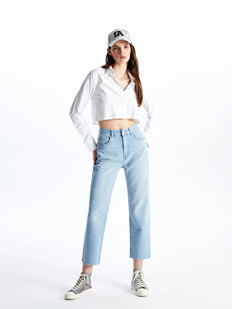LCW Jeans Indigo Straight Fit Kadın Jean Pantolon