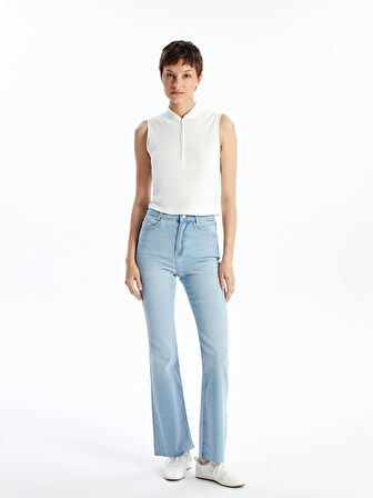 LCW Jeans İNDİGO Mars Flare Kadın Jean Pantolon