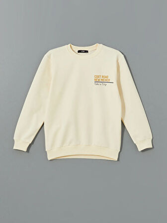 Bisiklet Yaka Baskılı Erkek Çocuk Sweatshirt_W4LQ15Z4-FDU_8684141543620_11-12 Yaş