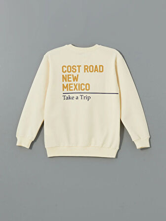 Bisiklet Yaka Baskılı Erkek Çocuk Sweatshirt_W4LQ15Z4-FDU_8684141543620_11-12 Yaş