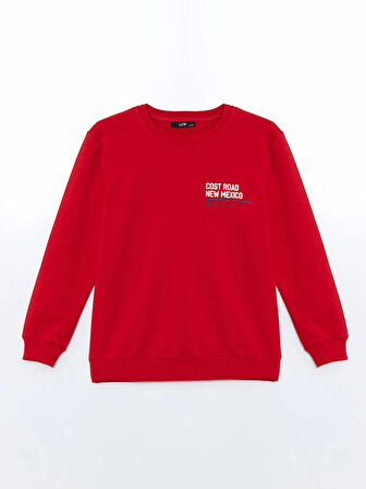 Bisiklet Yaka Baskılı Erkek Çocuk Sweatshirt_W4LQ15Z4-H0P_8684141543682_8-9 Yaş