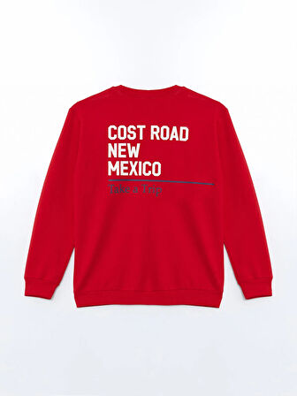 Bisiklet Yaka Baskılı Erkek Çocuk Sweatshirt_W4LQ15Z4-H0P_8684141543682_8-9 Yaş