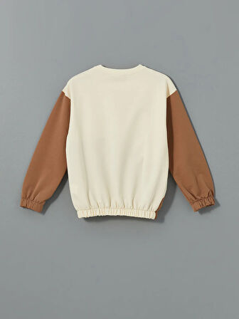 Bisiklet Yaka Baskılı Kız Çocuk Sweatshirt_W4LQ29Z4-GZP_8684141545785_8-9 Yaş