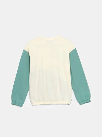 Bisiklet Yaka Baskılı Kız Çocuk Sweatshirt_W4LQ29Z4-GHX_8684141545846_5-6 Yaş