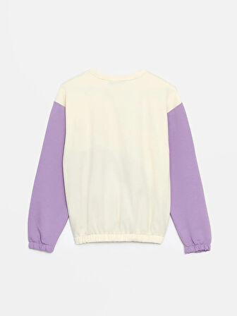 Bisiklet Yaka Baskılı Kız Çocuk Sweatshirt_W4LQ29Z4-GNG_8684141545976_9-10 Yaş