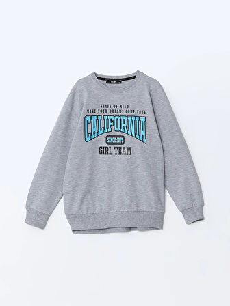 Bisiklet Yaka Uzun Kollu Baskılı Kız Çocuk Sweatshirt_W4LR71Z4-10I_8684141549509_5-6 Yaş