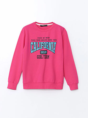 Bisiklet Yaka Uzun Kollu Baskılı Kız Çocuk Sweatshirt_W4LR71Z4-GS5_8684141549714_8-9 Yaş