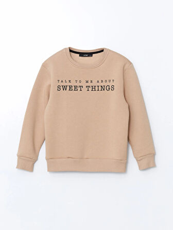 Bisiklet Yaka Baskılı Kız Çocuk Sweatshirt_W4LR73Z4-12Y_8684141549783_6-7 Yaş