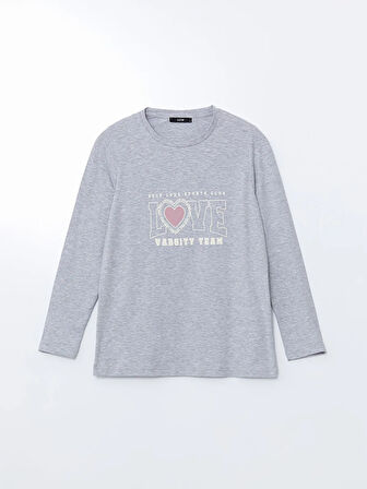Bisiklet Yaka Baskılı Kadın Pijama Takımı_W4LG27Z8-DEK_8684141658447_L