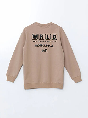 Bisiklet Yaka Baskılı Erkek Çocuk Sweatshirt_W4LF42Z4-FRJ_8684141659598_7-8 Yaş