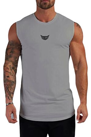 Erkek Nem Emici Hızlı Kuruma Atletik Teknik Performans Sporcu Sıfır Kol T-shirt MG-ATLET