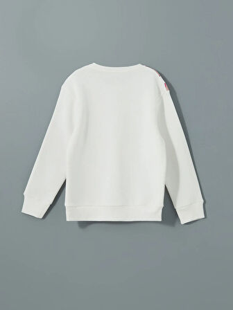 Bisiklet Yaka Baskılı Kız Çocuk Sweatshirt_W4LD61Z4-FDU_8684142336955_8-9 Yaş
