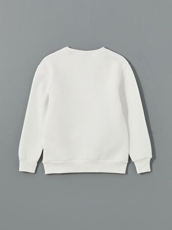 Bisiklet Yaka Baskılı Kız Çocuk Sweatshirt_W4LD62Z4-FDU_8684142337105_5-6 Yaş