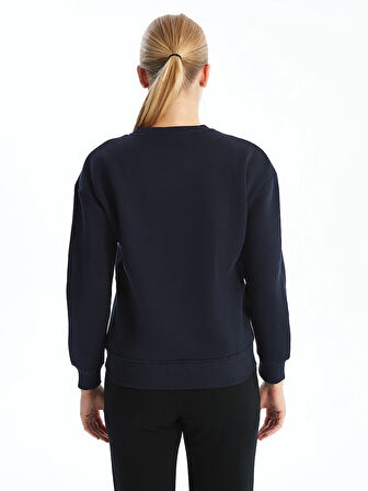 Bisiklet Yaka Kadın Sweatshirt_W4LE51Z8-HSF_8684142349689_L