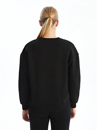 Bisiklet Yaka Kadın Sweatshirt_W4LE51Z8-HEG_8684142349719_S