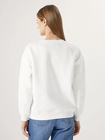 Bisiklet Yaka Kadın Sweatshirt_W4LE51Z8-FDU_8684142349757_XS