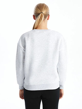 Bisiklet Yaka Kadın Sweatshirt_W4LE51Z8-DEK_8684142349825_M