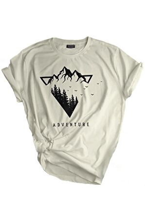 Store Unisex Baskılı Tişört Outdoor Sport T-shirt  ADVENTURE