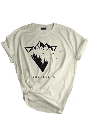 Store Unisex Baskılı Tişört Outdoor Sport T-shirt  ADVENTURE