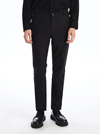 SOUTHBLUE Siyah Standart Kalıp Poplin Erkek Pantolon