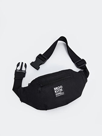 LCW ACCESSORIES SİYAH Yazı Baskılı Erkek Çocuk Göğüs Çantası