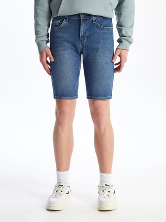 LCW Jeans Indigo Slim Fit Erkek Jean Şort
