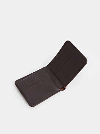 LCW ACCESSORIES KAHVERENGİ Deri Görünümlü Erkek Cüzdan ve Kartlık