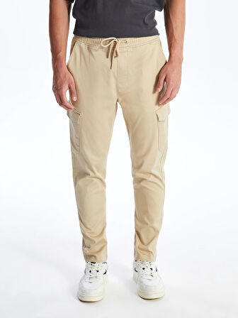 XSIDE BEJ Slim Fit Erkek Kargo Pantolon