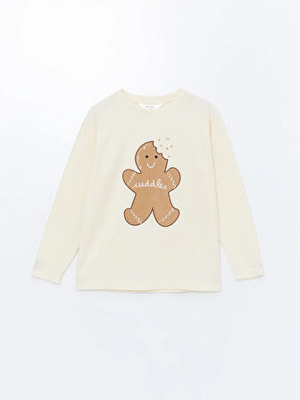 Bisiklet Yaka Yılbaşı Temalı Kadın Pijama Takımı_W4AP56Z8-LTP_8684142971613_XL