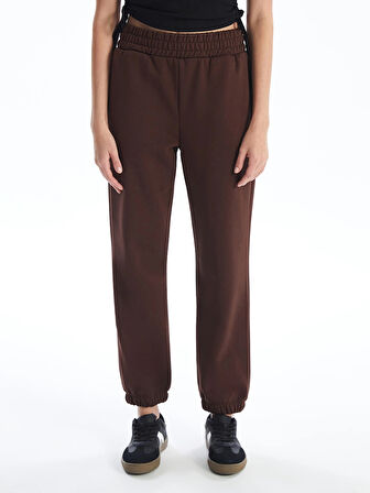 XSIDE Kahverengi Beli Lastikli Kadın Kalın Jogger Eşofman Altı