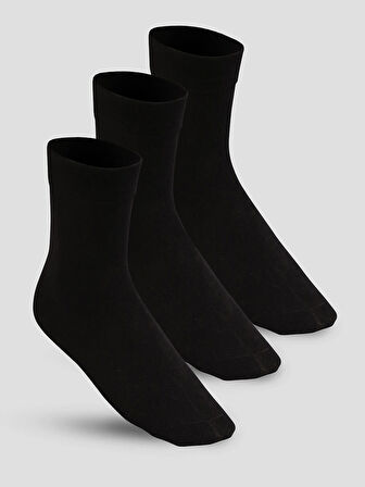 LCW ACCESSORIES Siyah Bambu Erkek Soket Çorap 5'li