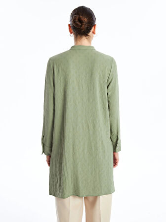 LCW Grace YEŞİL Kadın Düz Gömlek Tunik