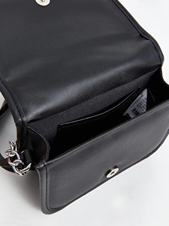 LCW ACCESSORIES SİYAH Deri Görünümlü Kadın Omuz Çantası