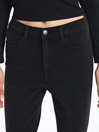 LCW Jeans Siyah Jüpiter Süper Skinny Fit Kadın Jean Pantolon